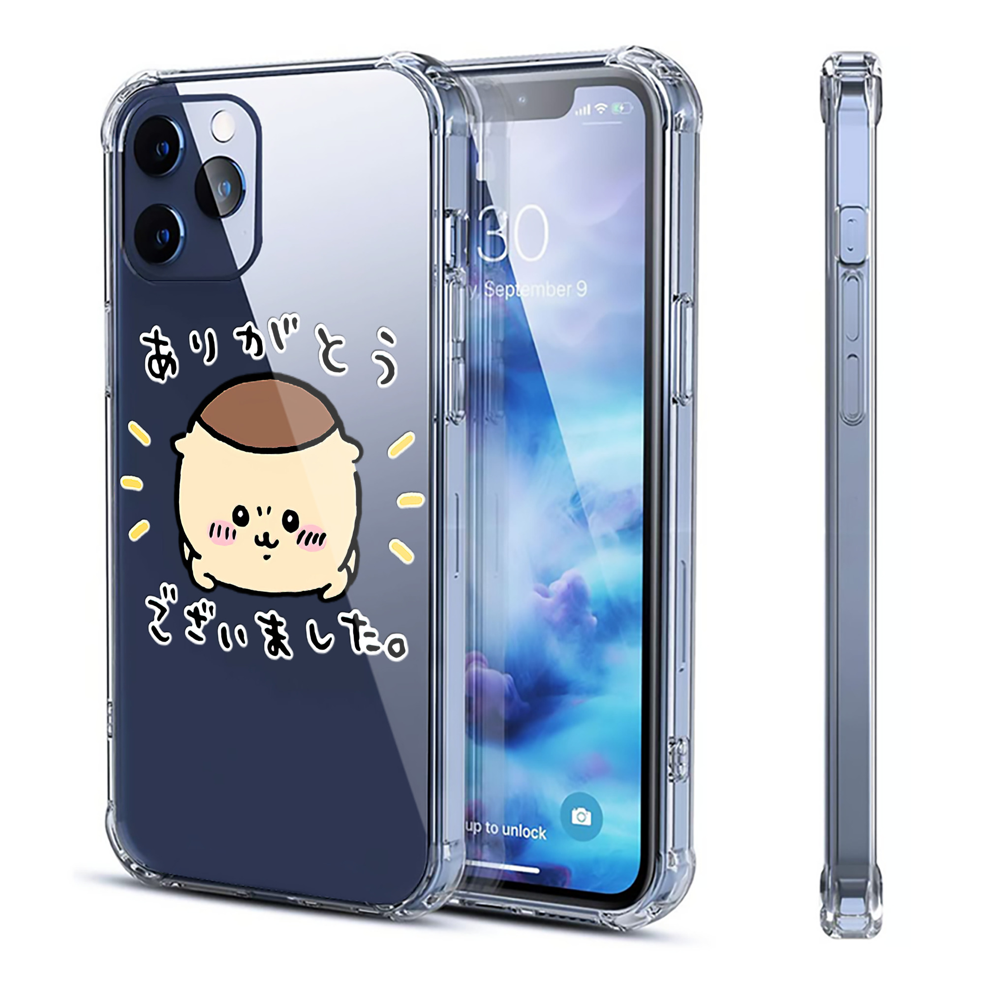 （画像用） ちいかわ くりまんじゅう Chii-kawa kuri manjū 【iPhone 12シリーズ対応】透明スマホケース（クリアソフトケース）
